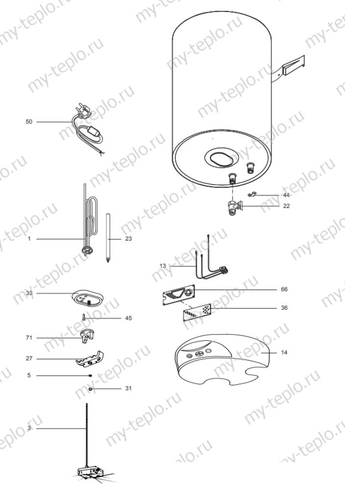 Запчасти Ariston ABS PRO PRO INOX V SLIM купить в Пензе