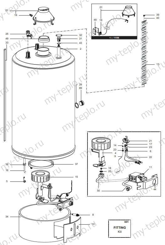 Запчасти Ariston SGA 200 R купить в Пензе