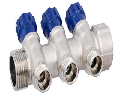 Коллектор с вентилями вн/нар 3/4